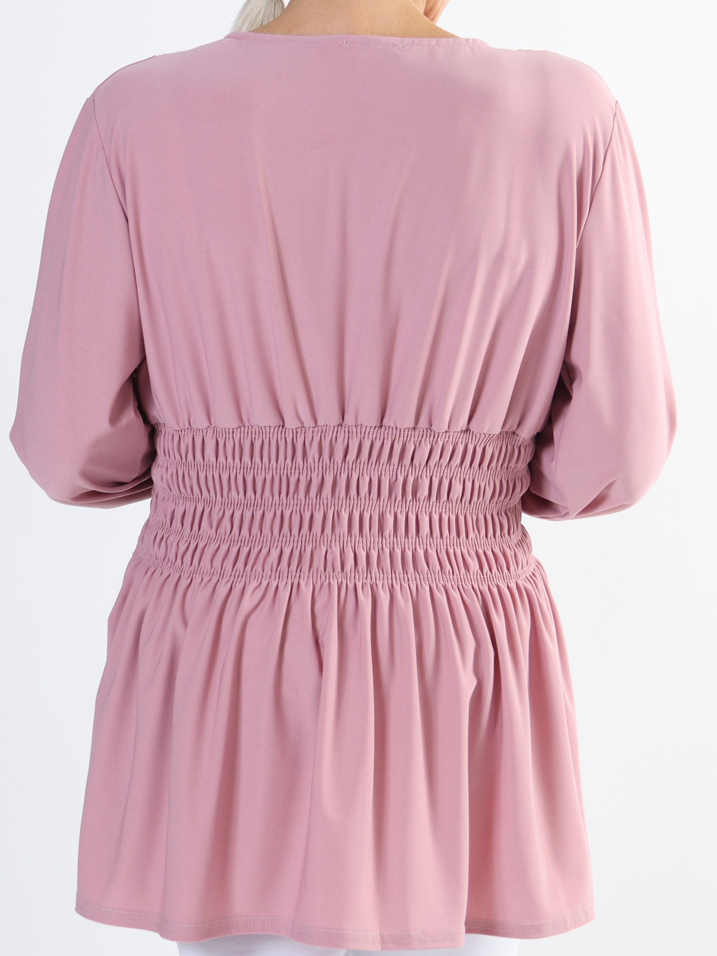 Pams Plain Shirt L/S - Blus i stretchigt material med långa ärmar